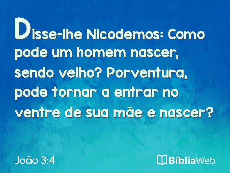 João 3:4 em imagem para compartilhar