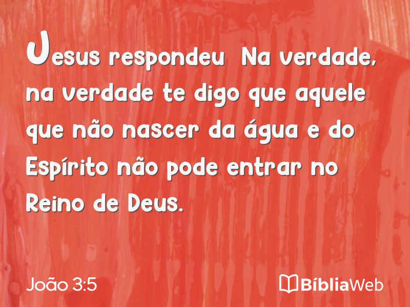 João 3:5 em imagem para compartilhar