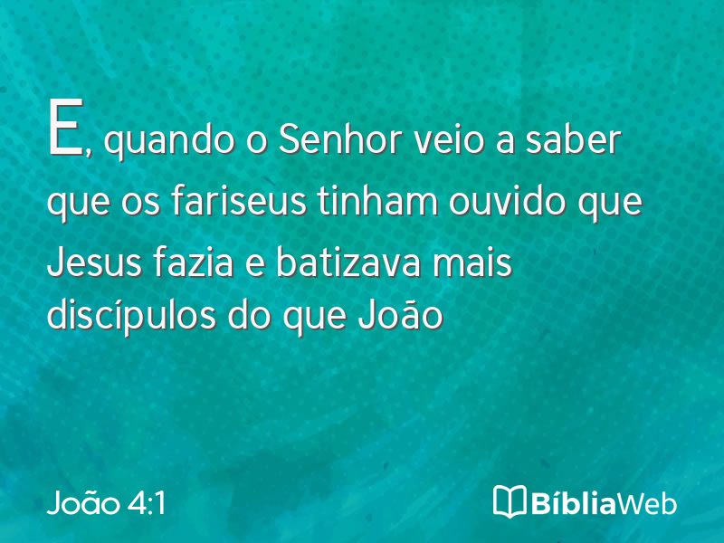 João 4:1 em imagem para compartilhar