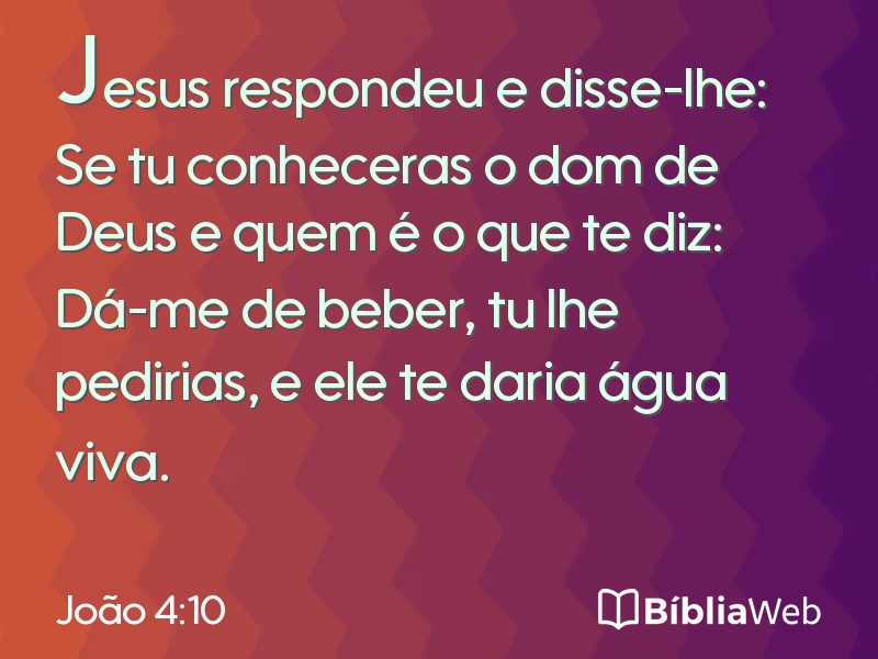 João 4:10 em imagem para compartilhar