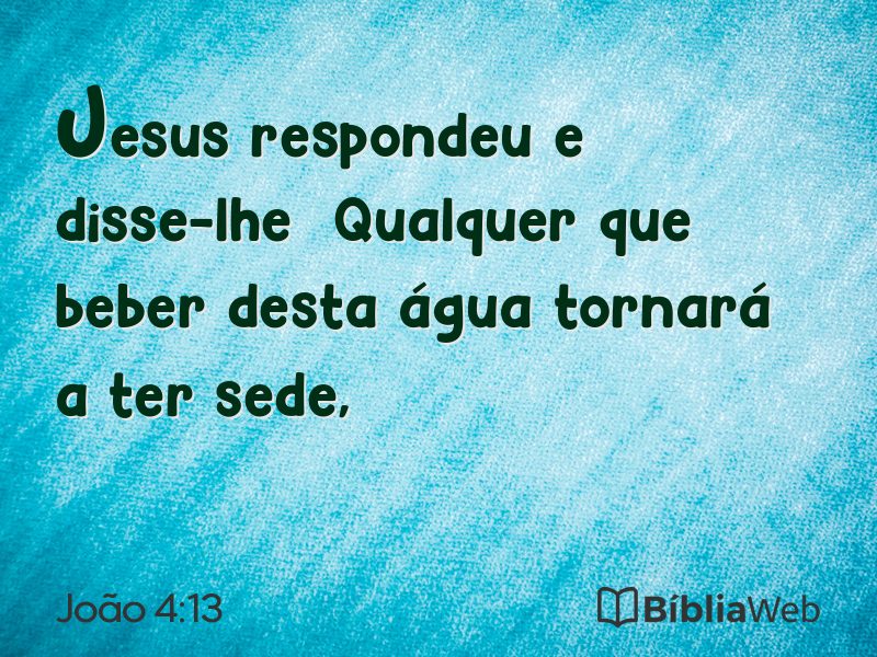 João 4:13 em imagem para compartilhar