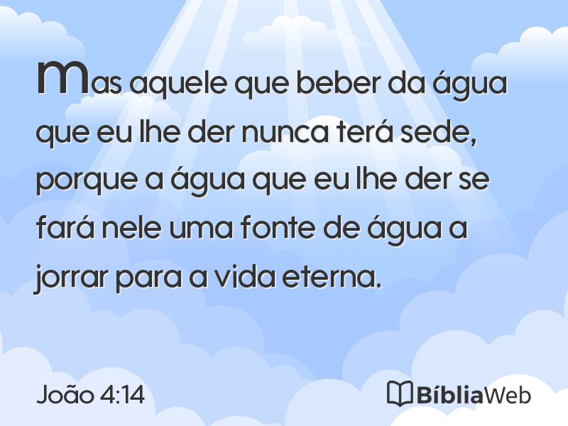João 4:14 em imagem para compartilhar