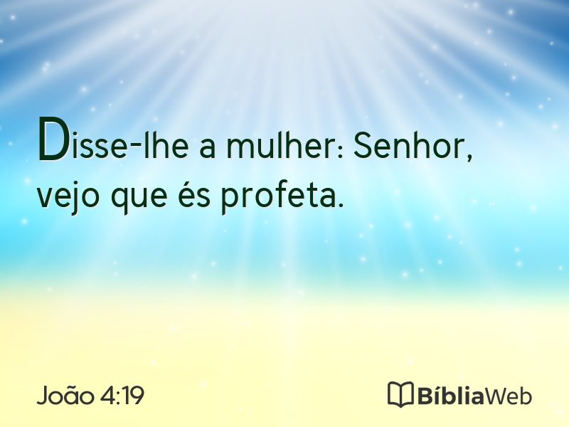 João 4:19 em imagem para compartilhar