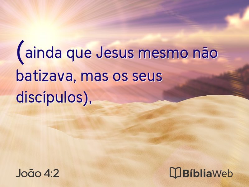 João 4:2 em imagem para compartilhar