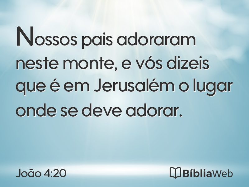 João 4:20 em imagem para compartilhar