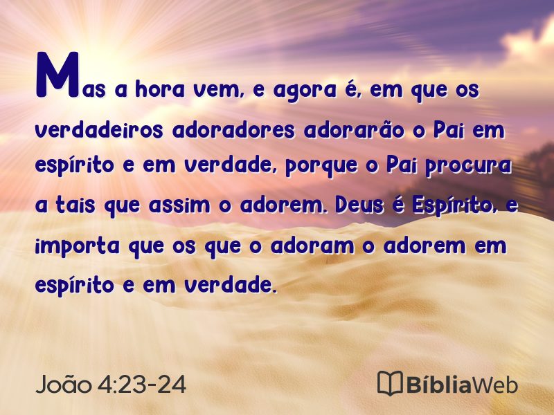 João 4:23-24 em imagem para compartilhar