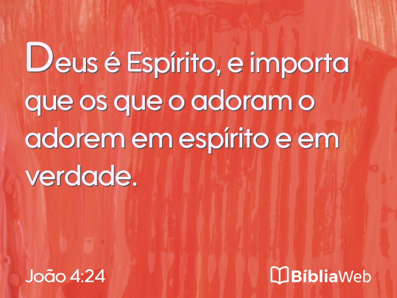 João 4:24 em imagem para compartilhar
