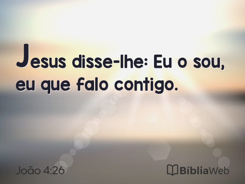 João 4:26 em imagem para compartilhar