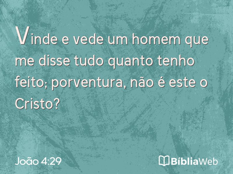 João 4:29 em imagem para compartilhar