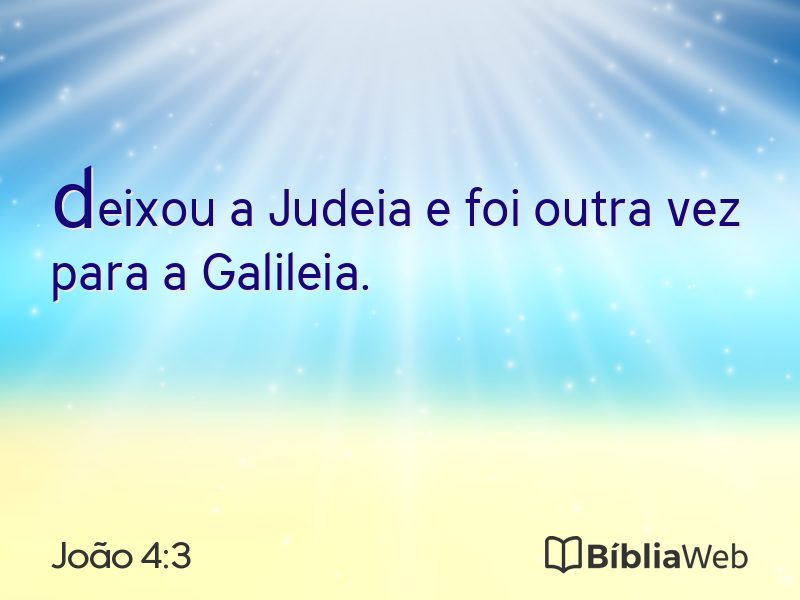 João 4:3 em imagem para compartilhar