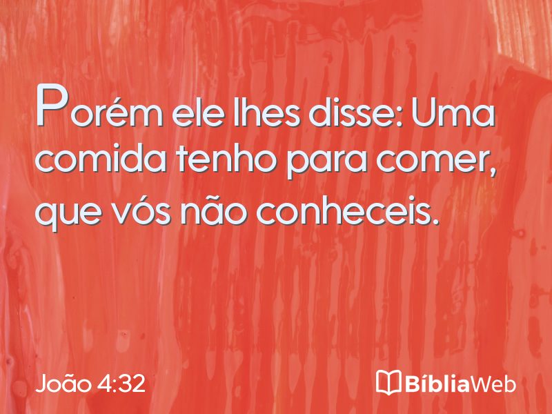 João 4:32 em imagem para compartilhar