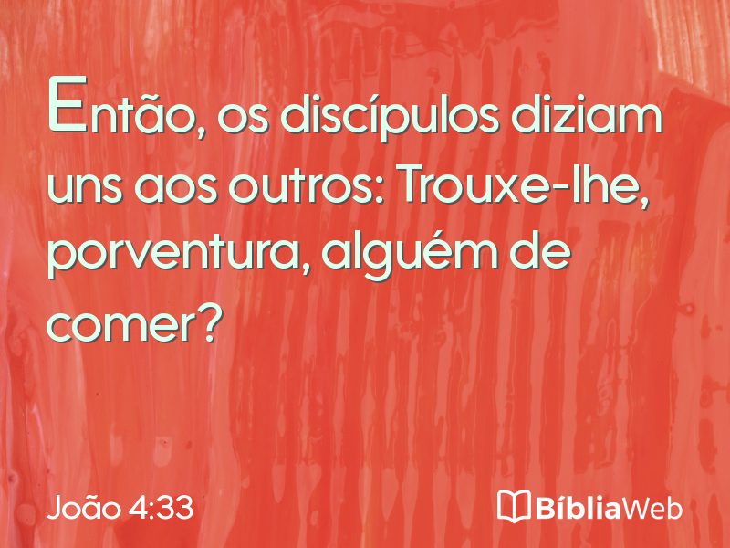 João 4:33 em imagem para compartilhar