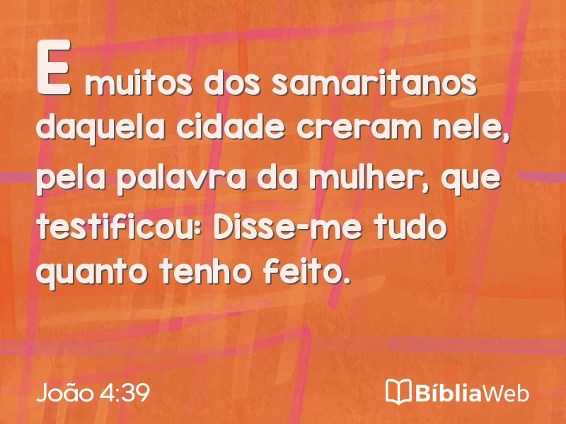 João 4:39 em imagem para compartilhar