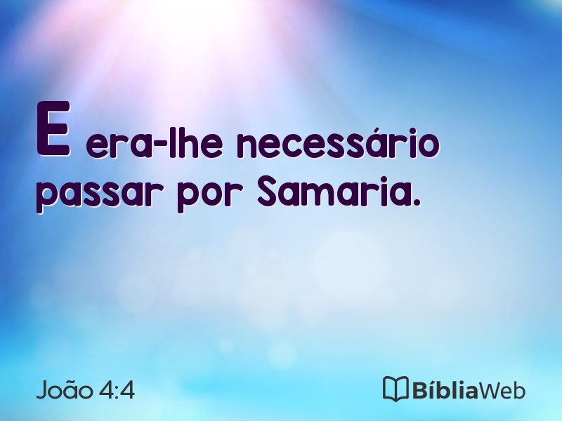 João 4:4 em imagem para compartilhar