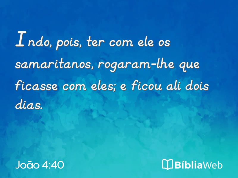João 4:40 em imagem para compartilhar