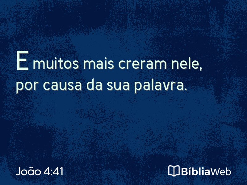 João 4:41 em imagem para compartilhar