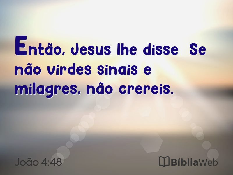 João 4:48 em imagem para compartilhar