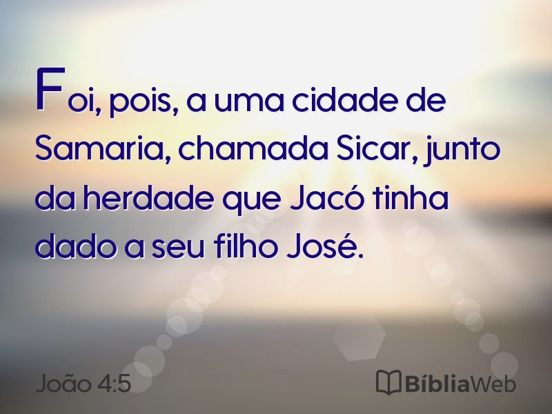 João 4:5 em imagem para compartilhar