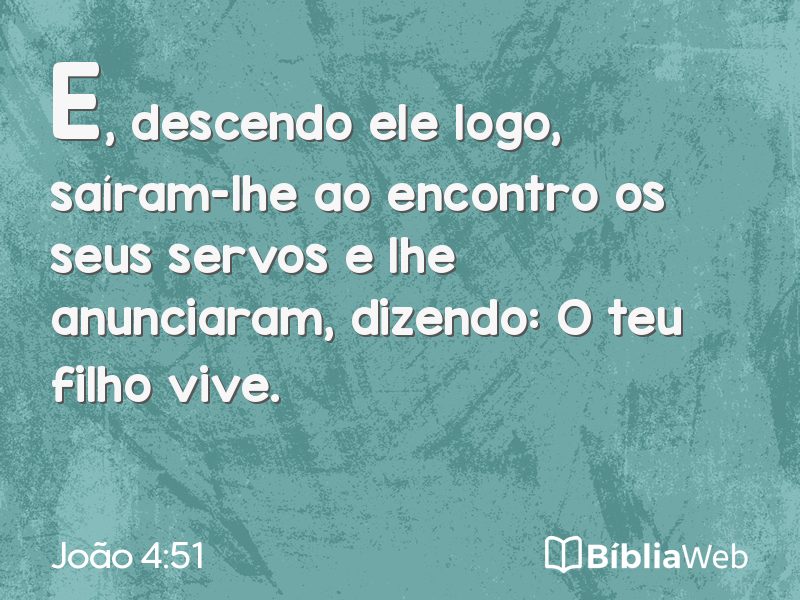 João 4:51 em imagem para compartilhar