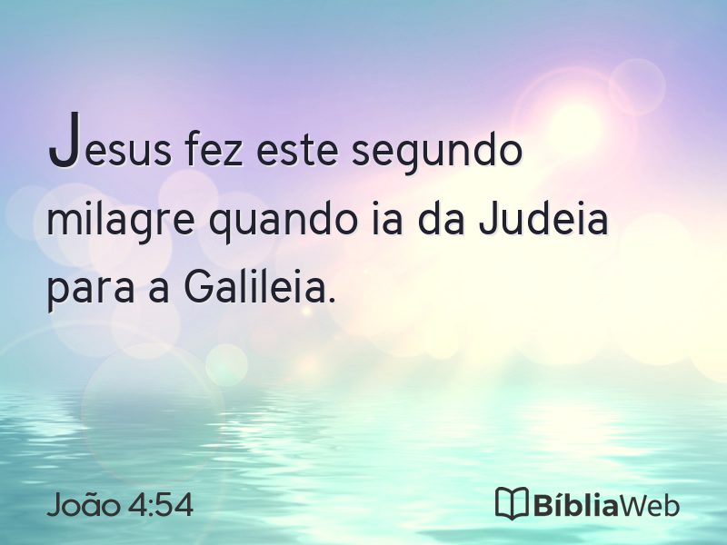 João 4:54 em imagem para compartilhar