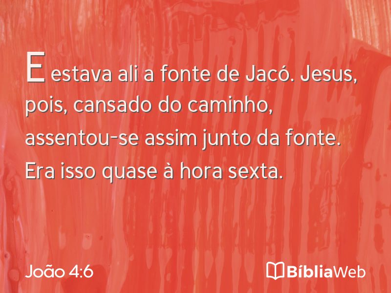 João 4:6 em imagem para compartilhar