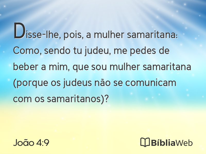 João 4:9 em imagem para compartilhar