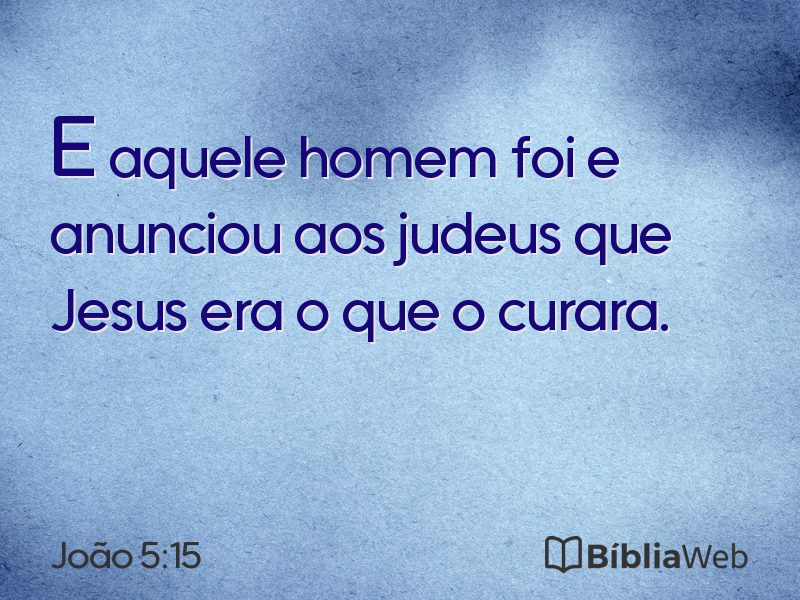 João 5:15 em imagem para compartilhar