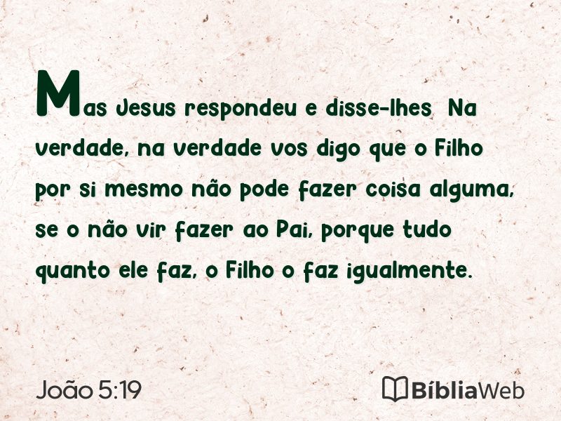 João 5:19 em imagem para compartilhar