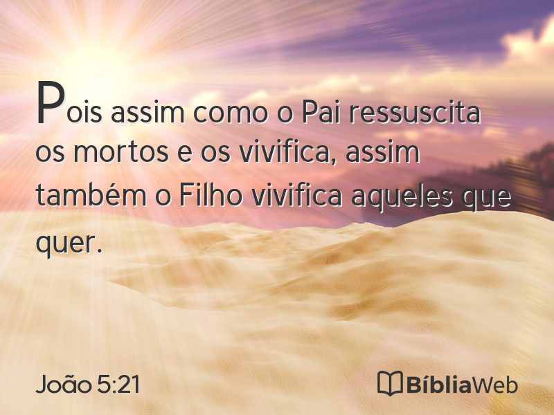 João 5:21 em imagem para compartilhar