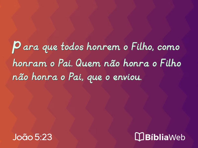 João 5:23 em imagem para compartilhar