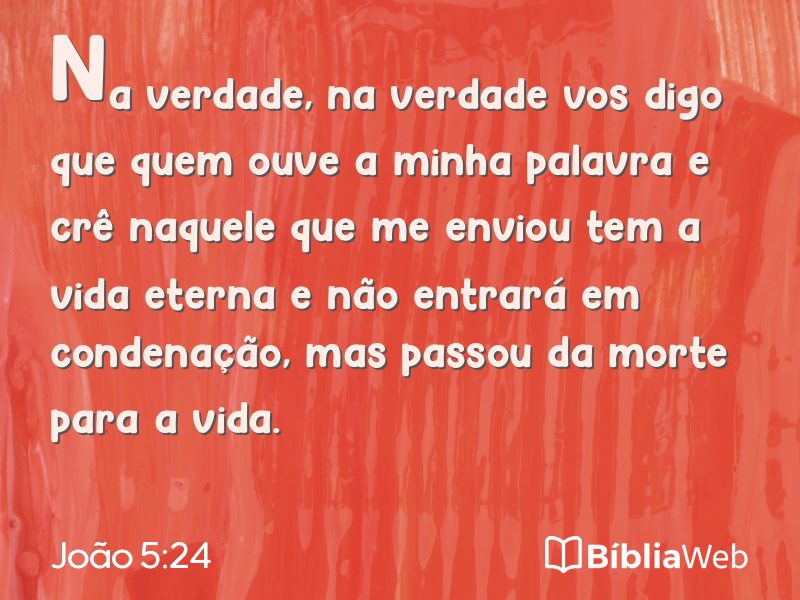 João 5:24 em imagem para compartilhar