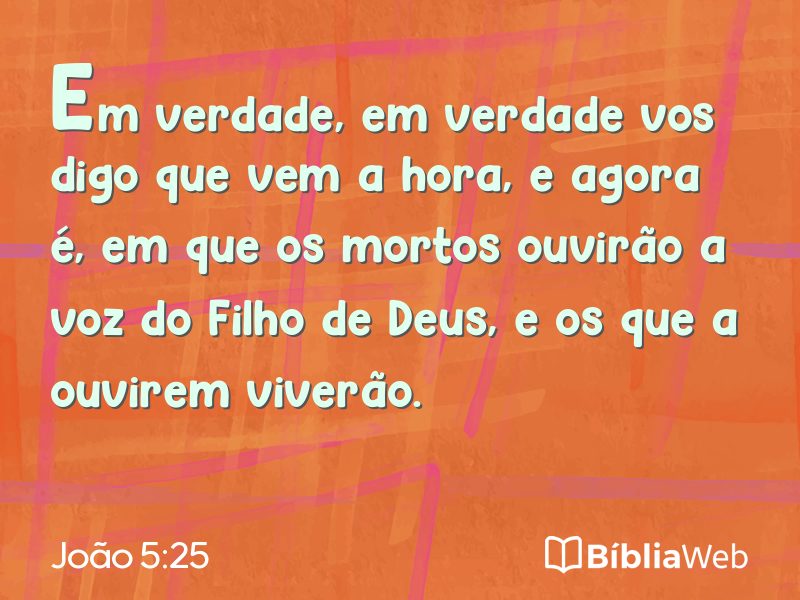 João 5:25 em imagem para compartilhar