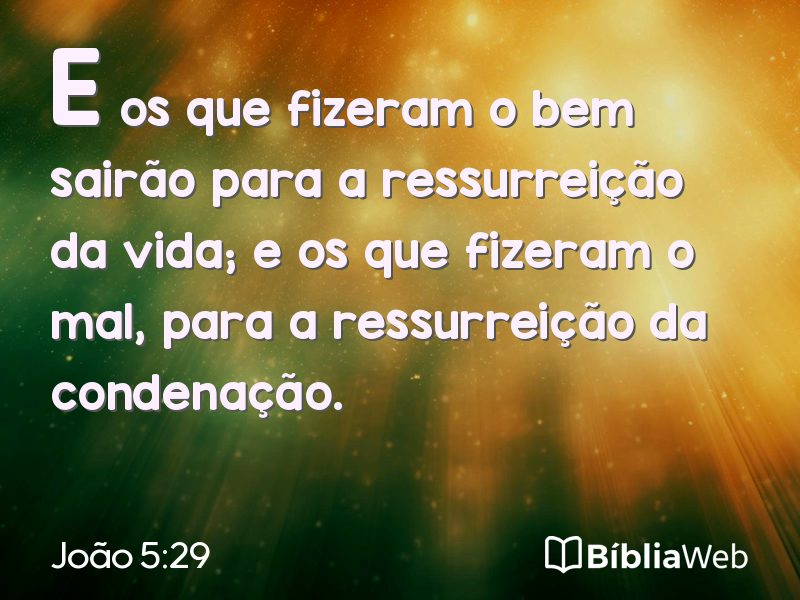 João 5:29 em imagem para compartilhar
