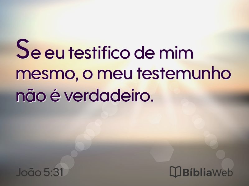 João 5:31 em imagem para compartilhar