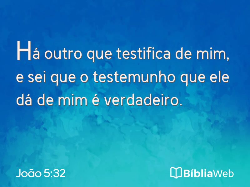João 5:32 em imagem para compartilhar