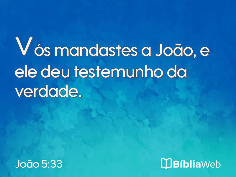 João 5:33 em imagem para compartilhar