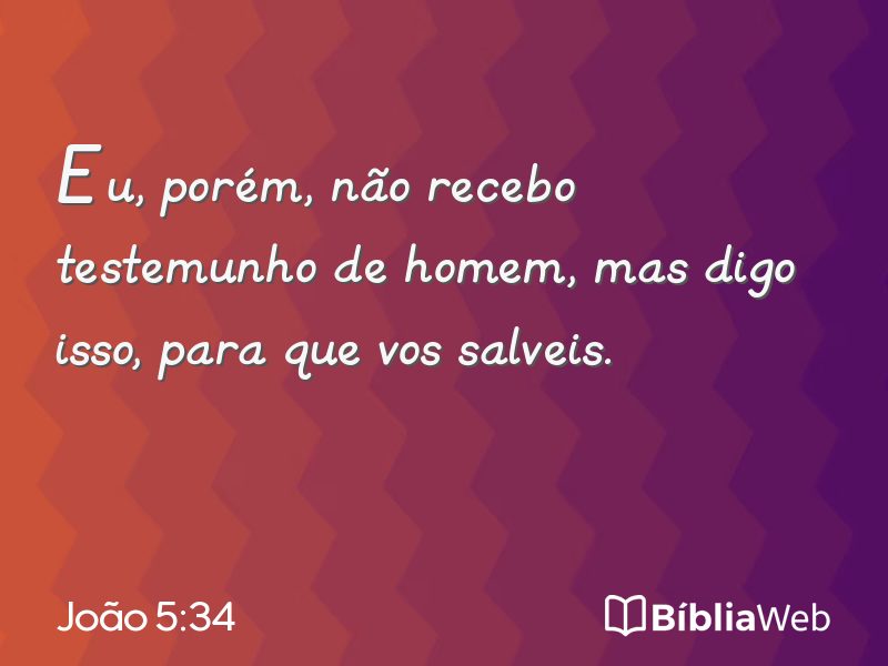 João 5:34 em imagem para compartilhar