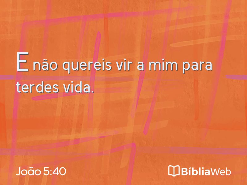 João 5:40 em imagem para compartilhar