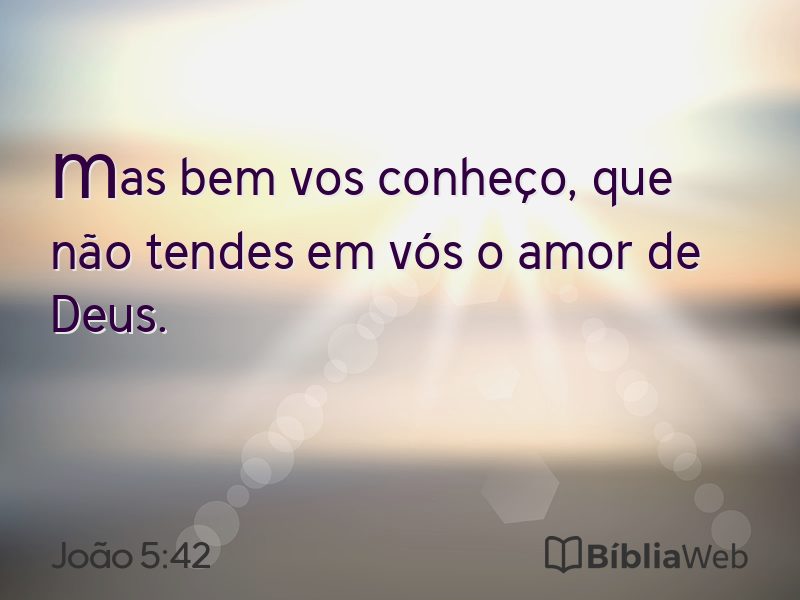 João 5:42 em imagem para compartilhar