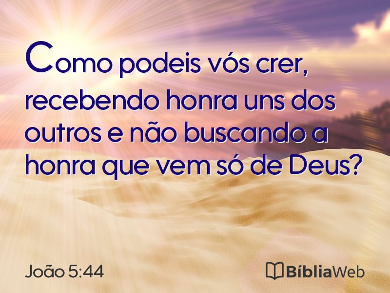 João 5:44 em imagem para compartilhar