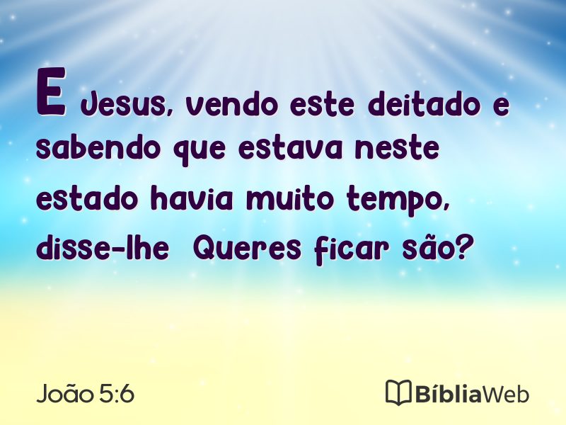 João 5:6 em imagem para compartilhar