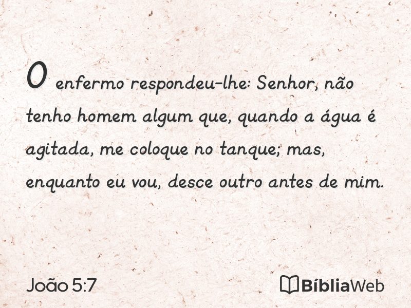 João 5:7 em imagem para compartilhar