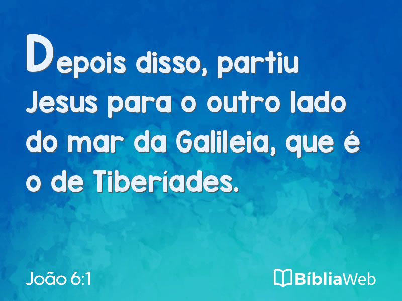 João 6:1 em imagem para compartilhar