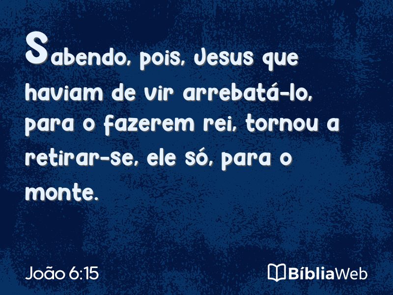 João 6:15 em imagem para compartilhar