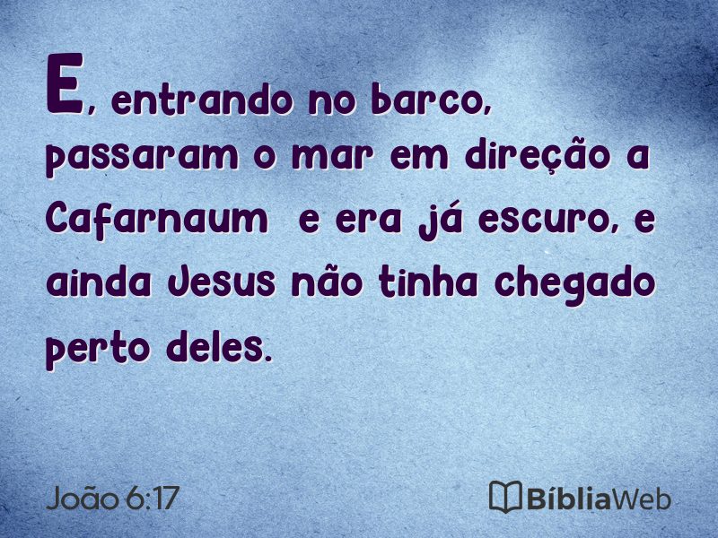 João 6:17 em imagem para compartilhar