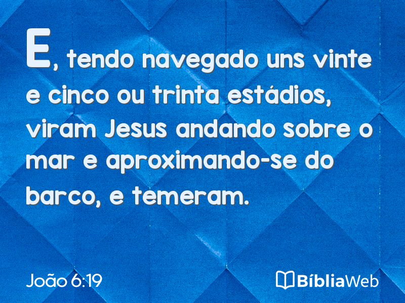 João 6:19 em imagem para compartilhar