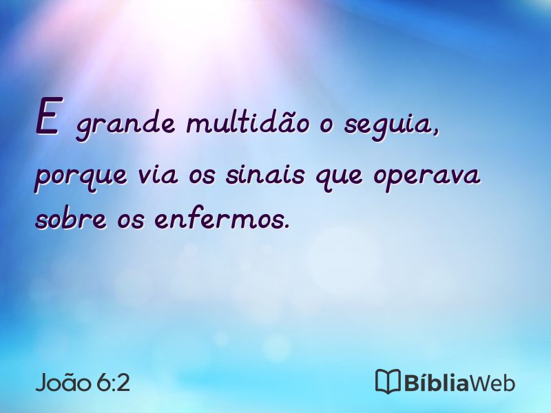 João 6:2 em imagem para compartilhar