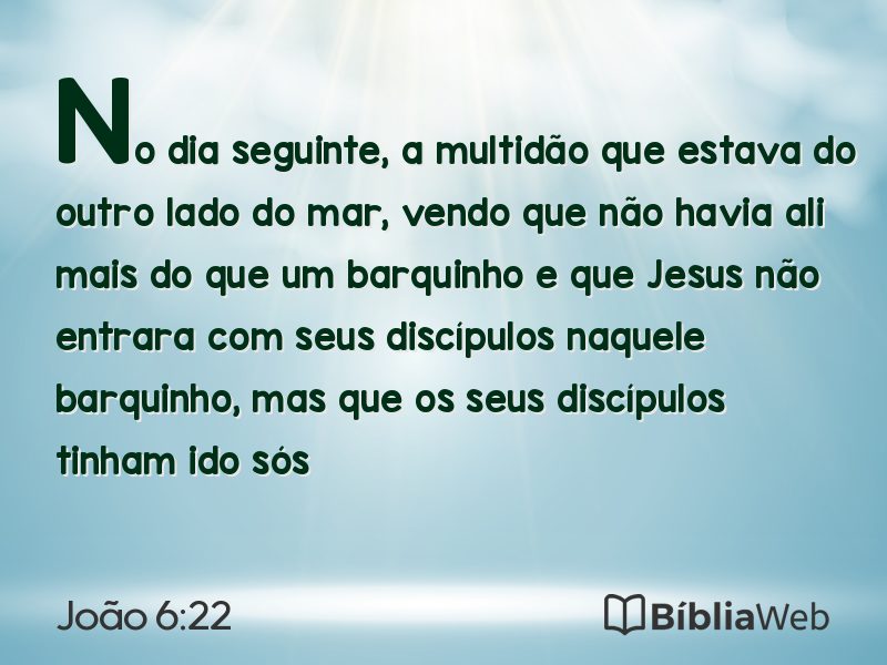 João 6:22 em imagem para compartilhar