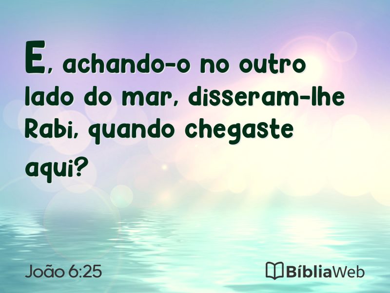 João 6:25 em imagem para compartilhar