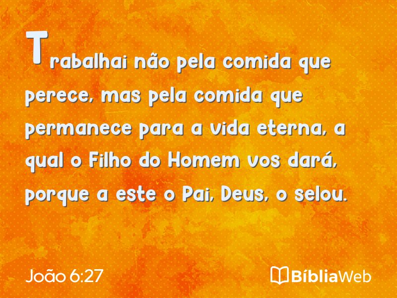 João 6:27 em imagem para compartilhar
